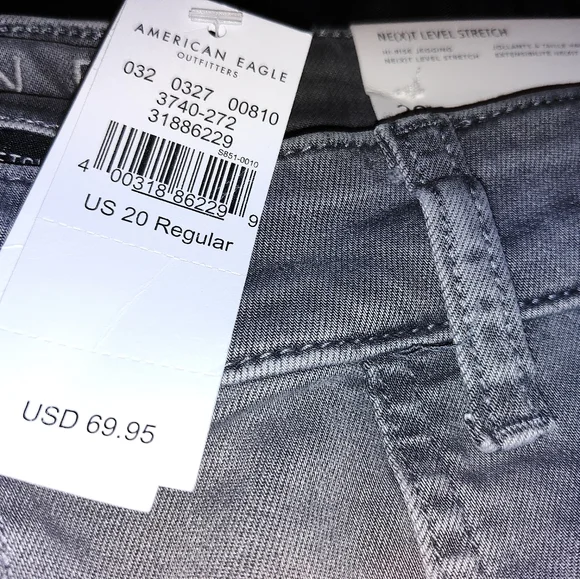 American Eagle Outfitters Gray Cargo Pants Relaxed Fit - Picture 2 of 4